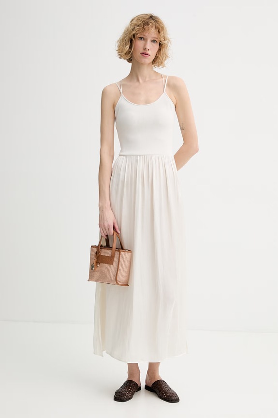 Sessun розкльошена сукня 26205039 бежевий SS26