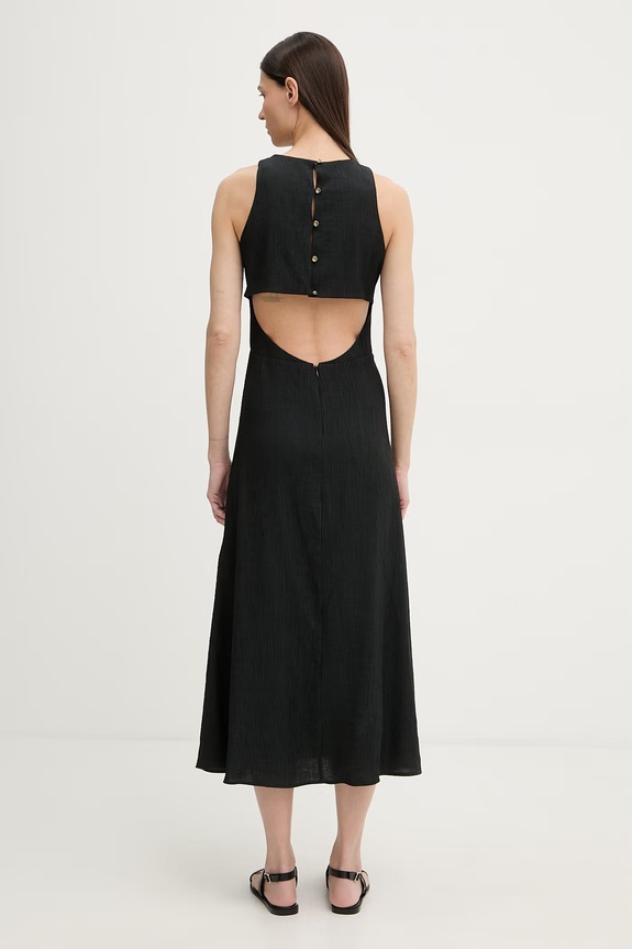 Îmbrăcăminte Sessun rochie cu vâscoză 26205002 negru