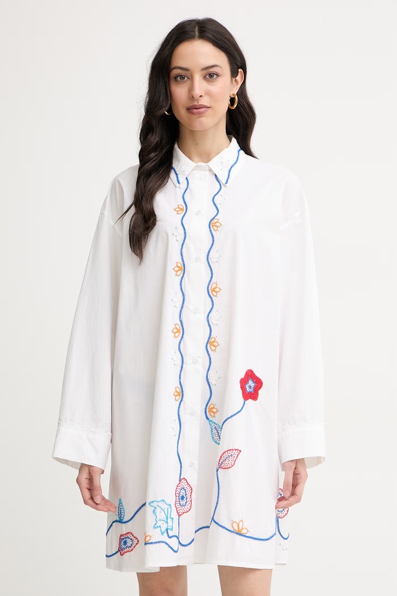 Forte Forte košeľové šaty bavlnené biela 14849.my.dress