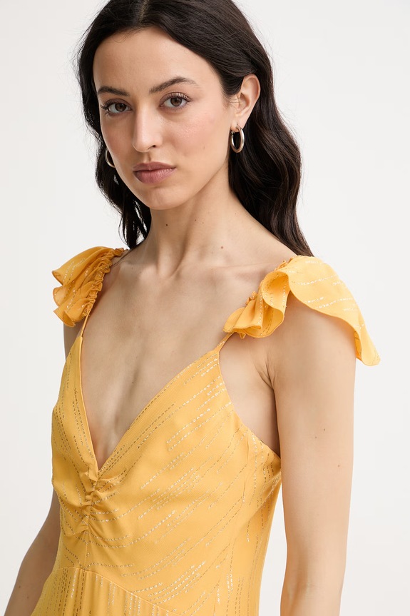 Forte Forte sukienka z wiskozą pomarańczowy 14892.my.dress