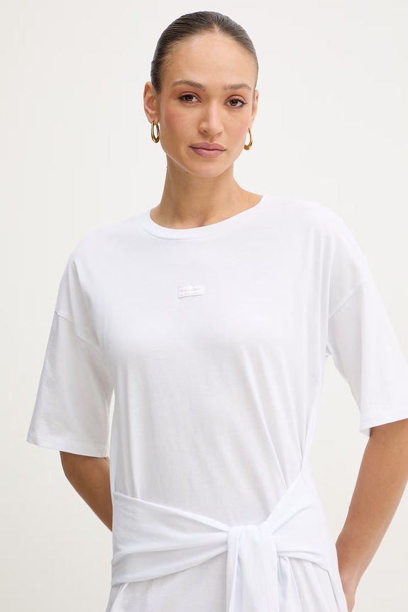 Armani Exchange rochie din bumbac alb XW002085.AF10356
