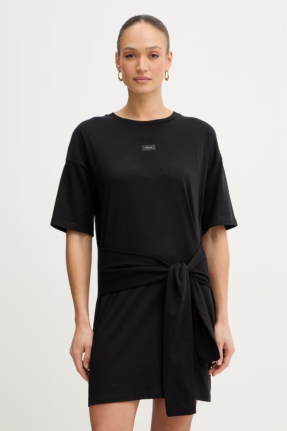 Armani Exchange rochie din bumbac mini negru XW002085.AF10356