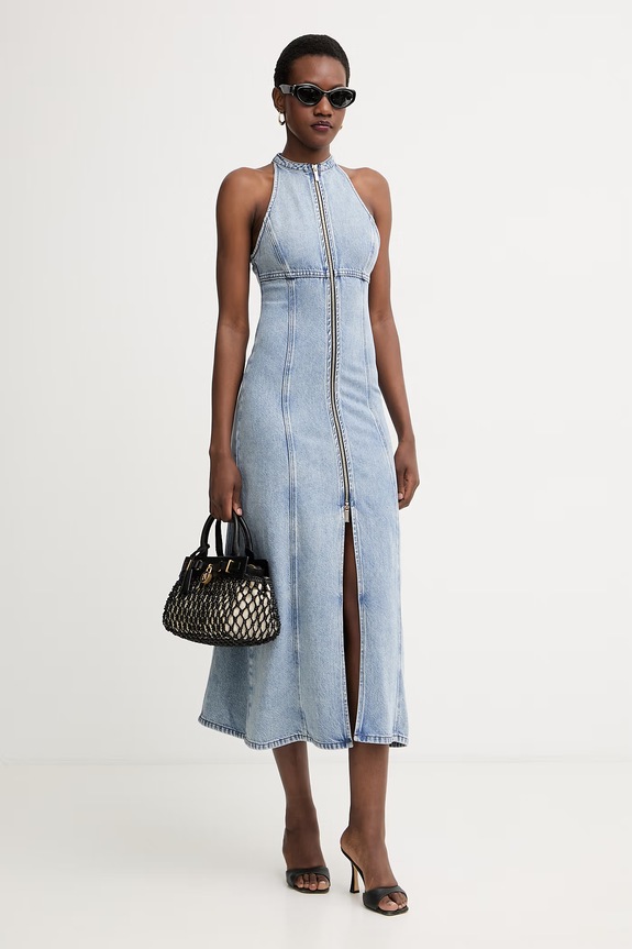 Armani Exchange šaty rifľové XW002261.AF21338 modrá SS26