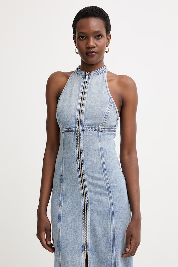 Armani Exchange šaty rifľové modrá XW002261.AF21338