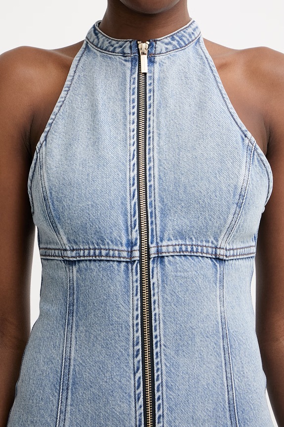 Armani Exchange šaty rifľové XW002261.AF21338 modrá