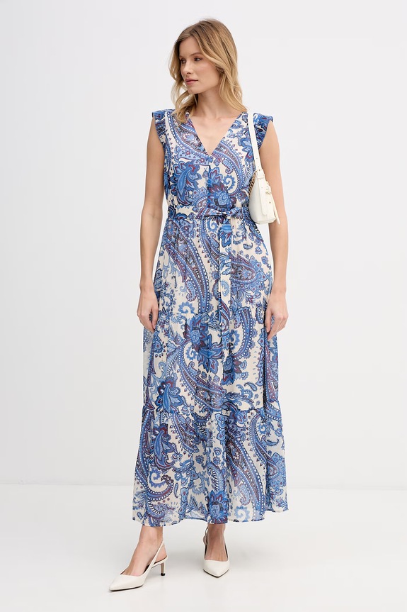 OUI sukienka rozkloszowana 96366 niebieski SS26