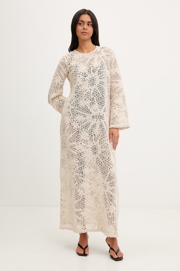 OAS sukienka plażowa damska beżowy 4516.02