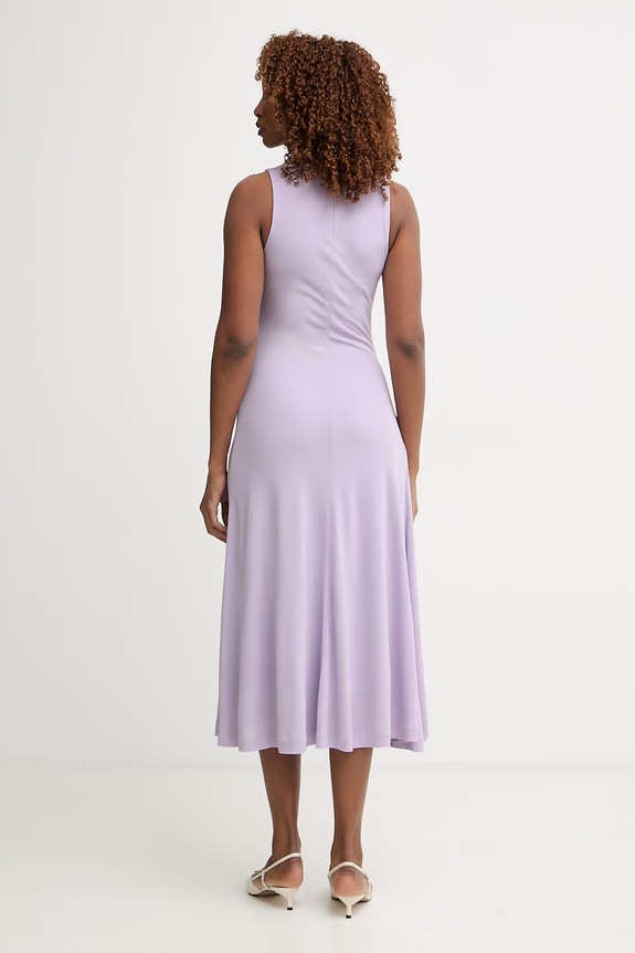 Îmbrăcăminte BOSS rochie cu vâscoză Eylai 50557369 violet