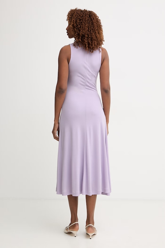 Îmbrăcăminte BOSS rochie cu vâscoză Eylai 50557369 violet