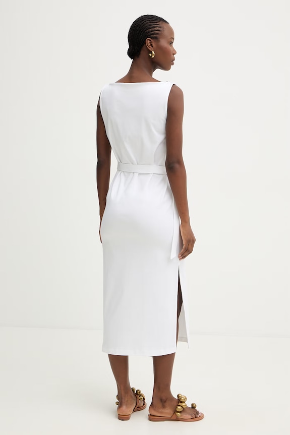 Îmbrăcăminte BOSS rochie de bumbac Emiaky 50558902 alb