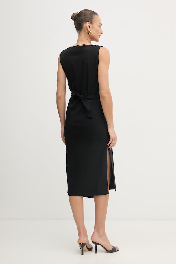 Oblačila BOSS obleka bombažna Emiaky 50558902 črna