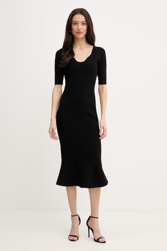 BOSS rochie Fosa midi negru 50556685