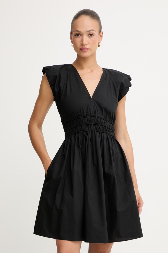 BOSS Orange rochie de vară din bumbac C Darico negru 50559093