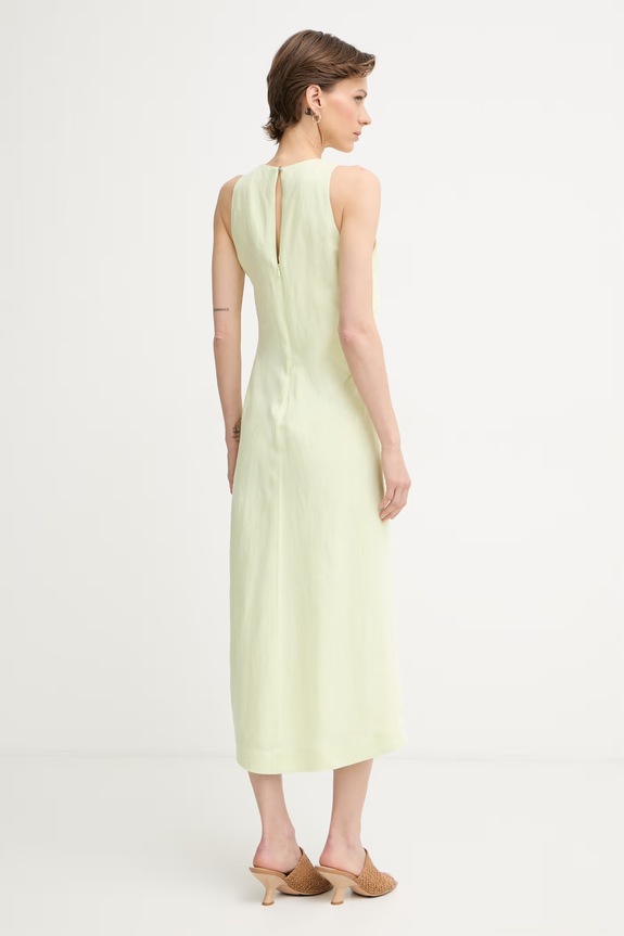 Îmbrăcăminte BOSS Orange rochie din in Delinna 50559243 verde