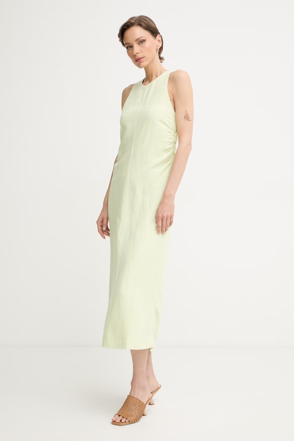 BOSS Orange rochie din in Delinna verde 50559243