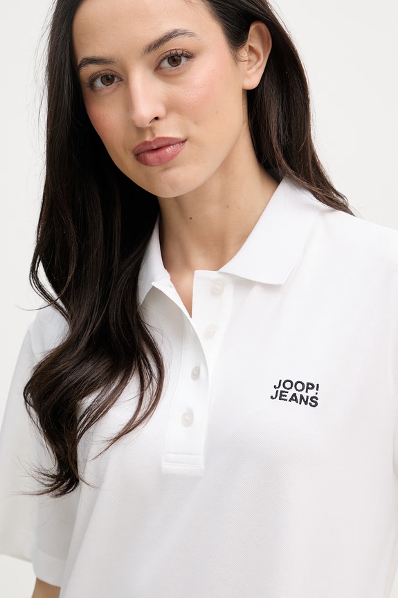Joop! sukienka z bawełną biały 30100680