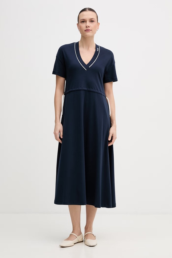 Joop! rochie din bumbac maxi bleumarin 30102027