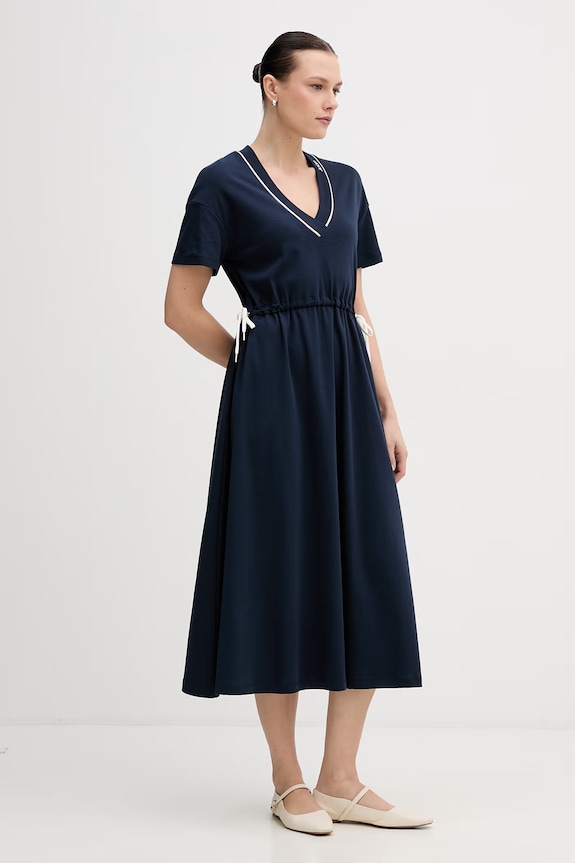 Joop! rochie din bumbac 30102027 bleumarin SS26