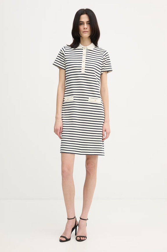 Joop! sukienka bawełniana 30102058 beżowy SS26