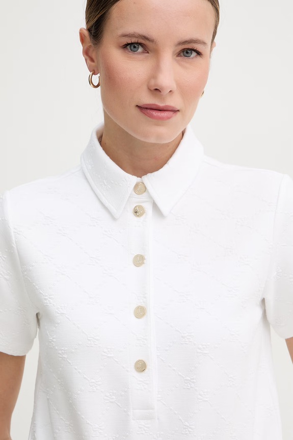Joop! rochie cu adaos de bumbac alb 30102140