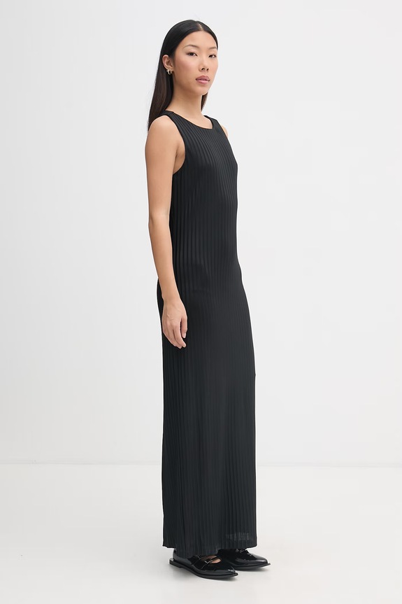 rag & bone šaty z viskózy Natalia RE1I25H316W čierna SS26