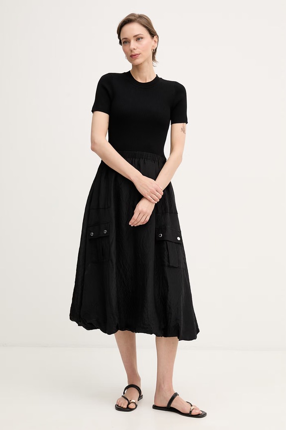 DKNY balonasta obleka viskozna črna P6AUAB70