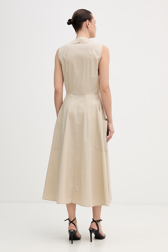 Odzież Dkny sukienka bawełniana DJ6D9193 beżowy