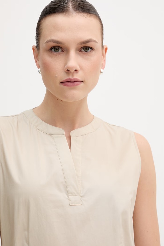 Dkny sukienka bawełniana beżowy DJ6D9193