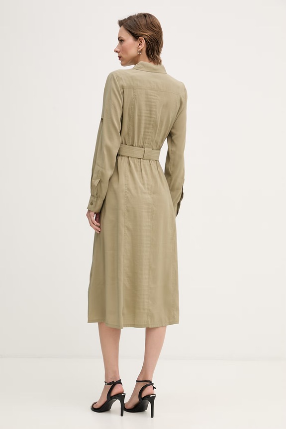Oblačila DKNY srajčna obleka modalna P6BBTE77 zelena