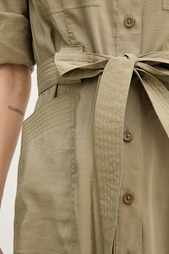 DKNY srajčna obleka modalna P6BBTE77 zelena