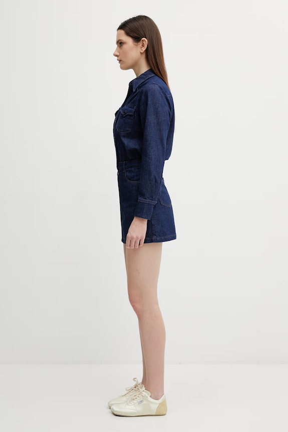 A.P.C. sukienka jeansowa Robe Chemise Western COHMJ.F35250 granatowy SS26