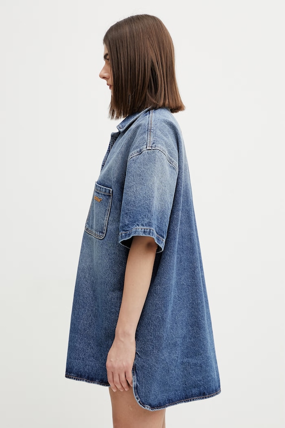 Off-White Royal Patch Denim haljina s efektom ispranosti od trapera 2YM038S26DEN001 plava SS26