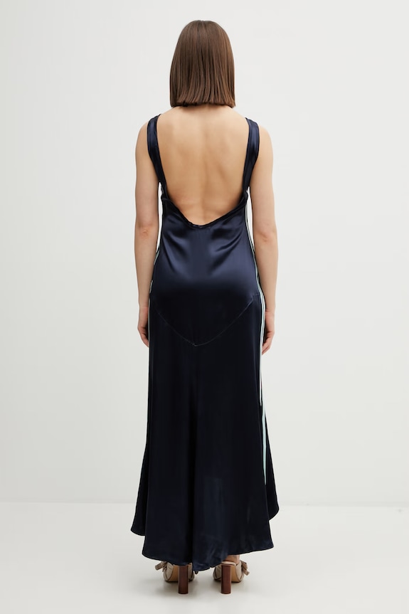 Îmbrăcăminte Off-White Rochie lenjerie intimă simplă cu vâscoză 2DB56NS26FAB001 bleumarin
