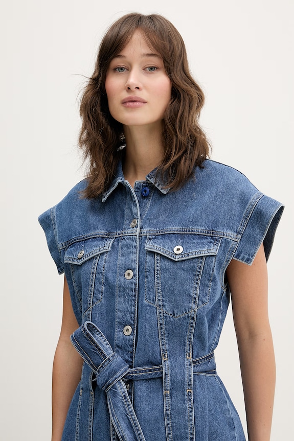Karl Lagerfeld Jeans rochie jeans albastru B2W13054