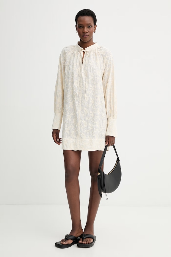 MUNTHE sukienka BETULLI 261132826127 beżowy SS26