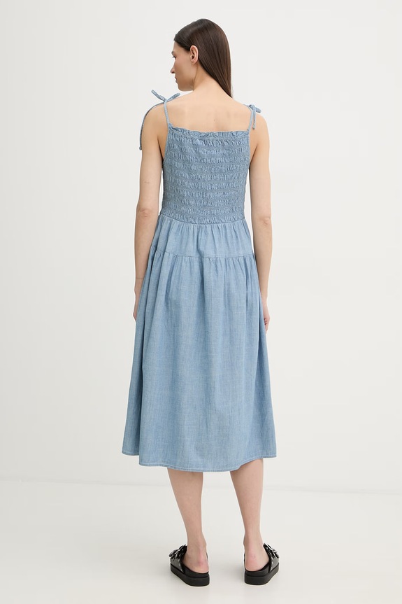 Îmbrăcăminte Levi's rochie babydoll din bumbac MONACO COTTON 005HZ albastru