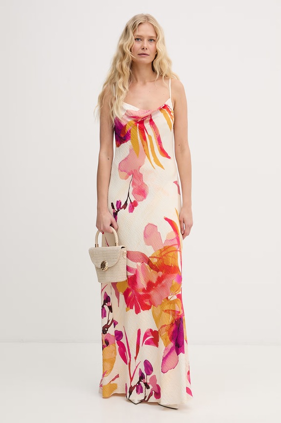 Lola Casademunt rochie de vară MS2616008 bej SS26