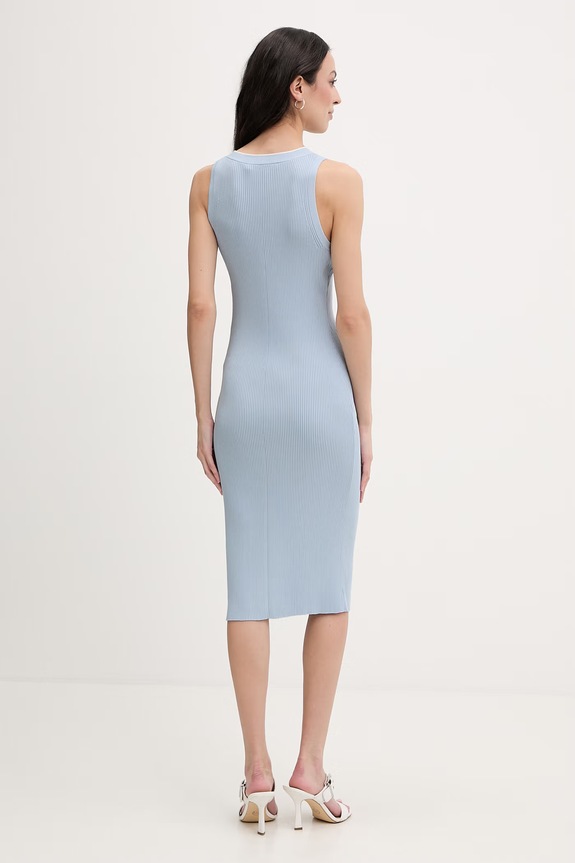 Karl Lagerfeld sukienka z wiskozą B2W13004 niebieski SS26
