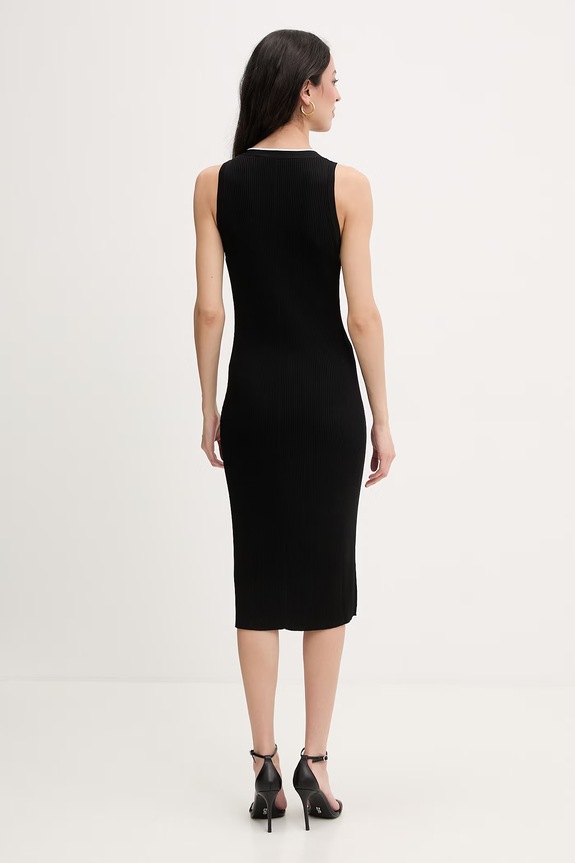 Karl Lagerfeld šaty s viskózou B2W13004 čierna SS26