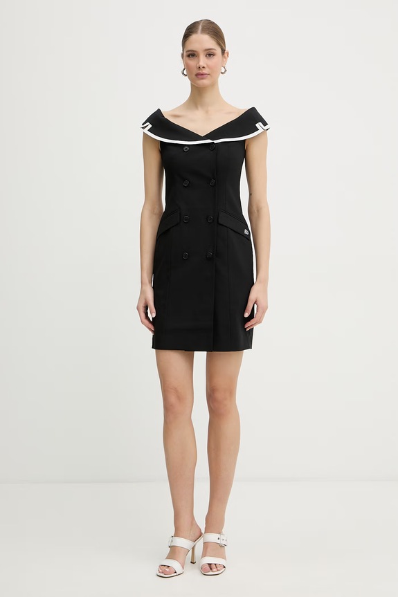 Karl Lagerfeld haljina s dodatkom vune B2W13002 crna SS26
