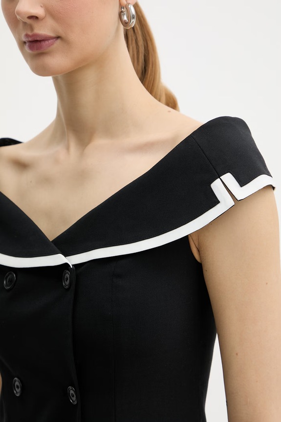 Karl Lagerfeld haljina s dodatkom vune B2W13002 crna