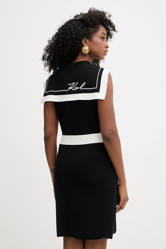 Одежда Karl Lagerfeld Платье с вискозой B2W13007 чёрный