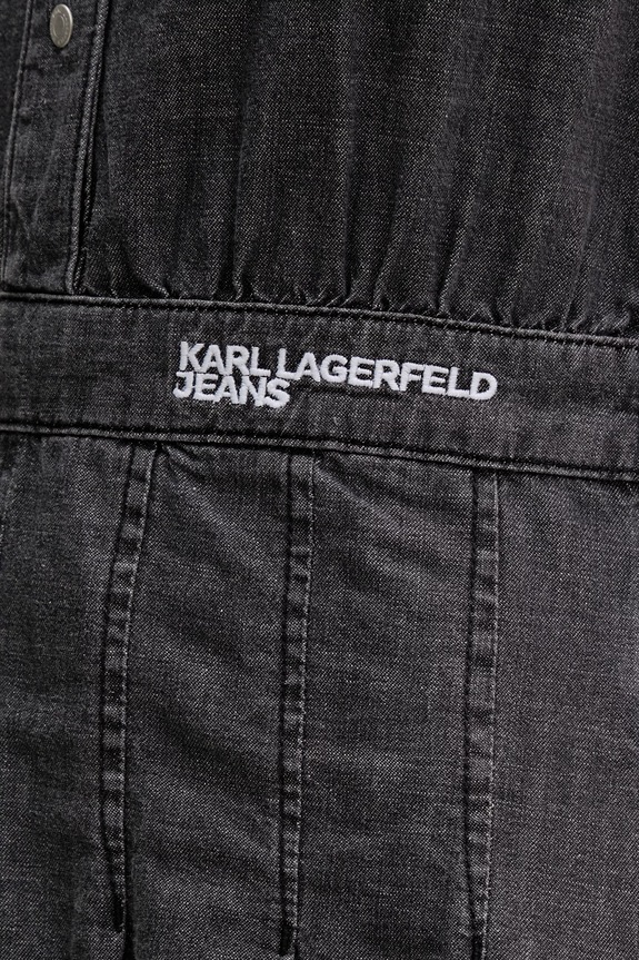 Karl Lagerfeld Jeans sukienka rozkloszowana jeansowa B2W13053 szary