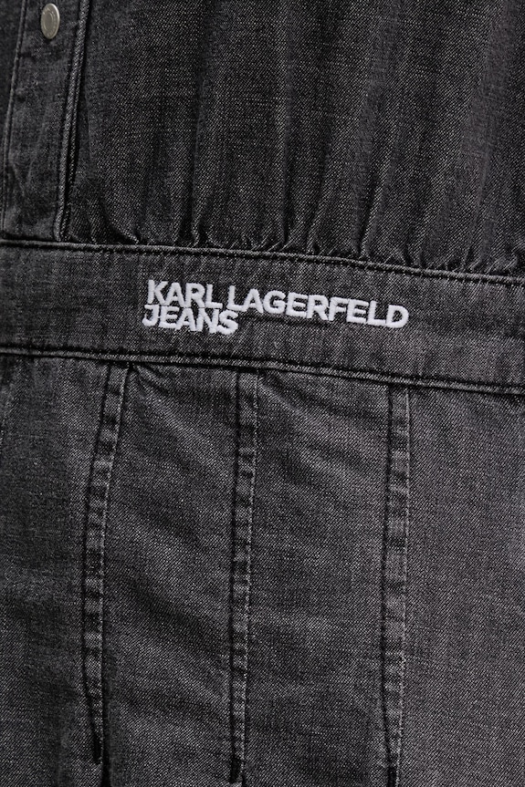 Karl Lagerfeld Jeans sukienka rozkloszowana jeansowa B2W13053 szary