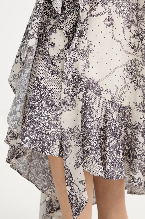 blugirl Blumarine rochie asimetrică cu vâscoză RA6127.T523A