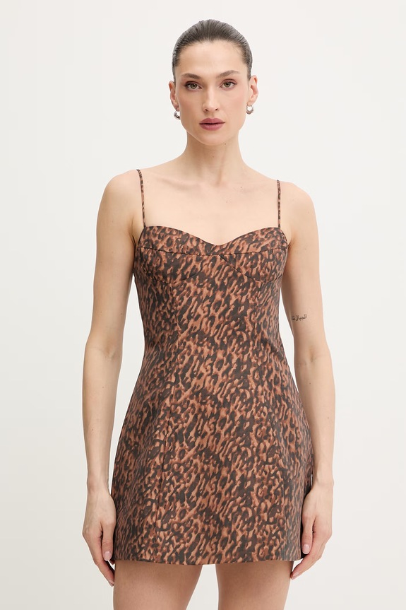 Bardot rochie mini maro 59817DB1