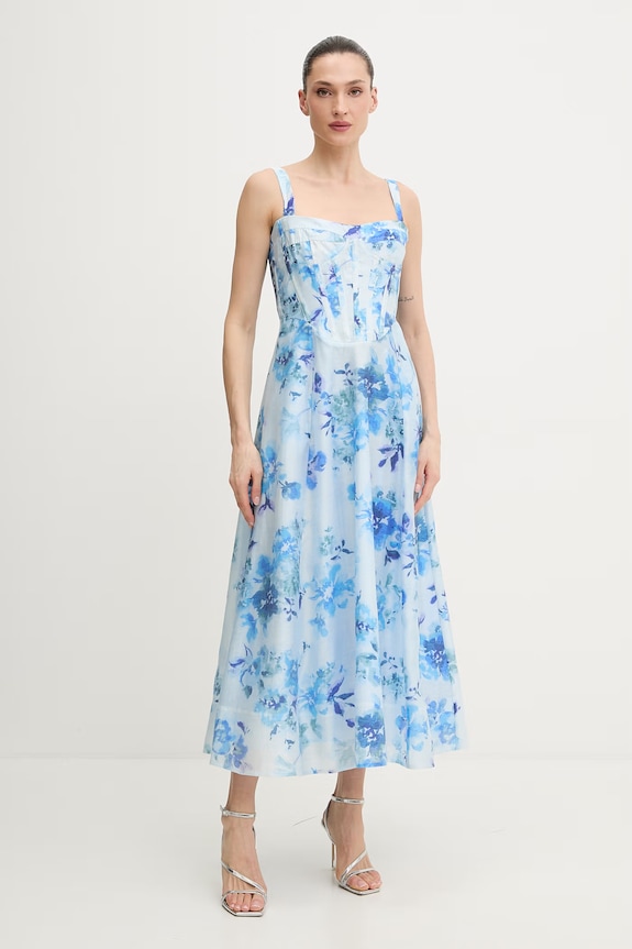 Šaty Bardot 59825DB3 modrá SS26