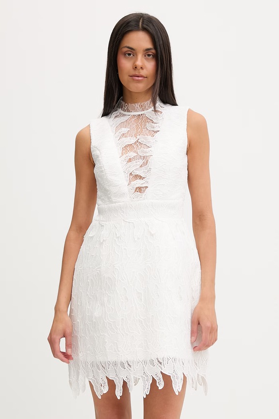 Bardot ruha ujjatlan fehér 60281DB