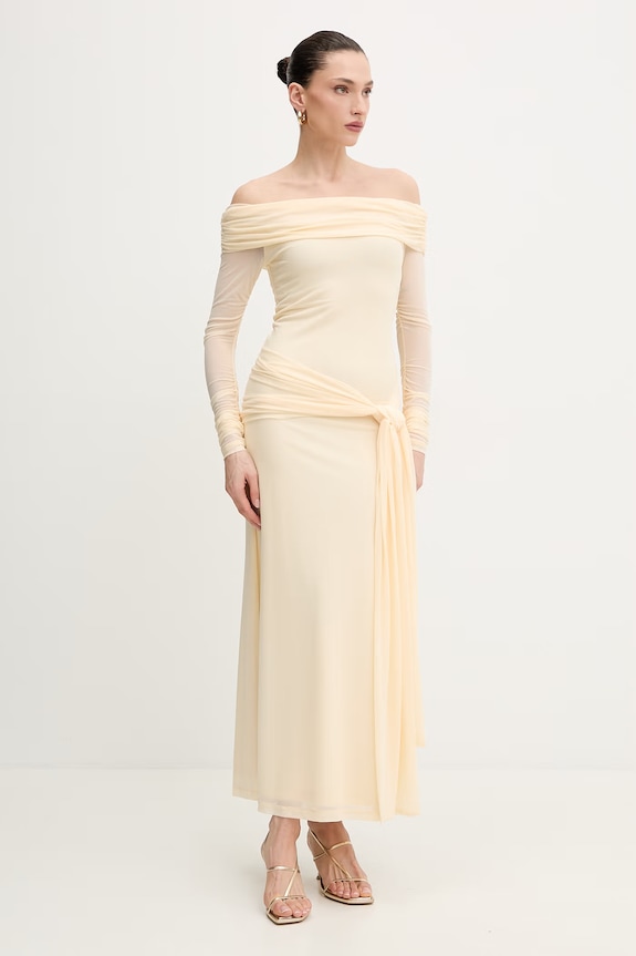 Šaty Bardot 60387DB béžová SS26