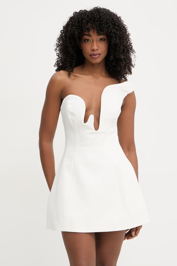 Bardot sukienka gorsetowa biały 60276DB1